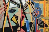 Vinicio Berti, Composizione, 1947, mixed media on paper applicata on panel