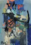 Sandro Martini, Composizione, 1960, oil on panel