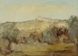 Serravalle by Sergio Scatizzi, 1946, oil on compensato, offered Apr 2011