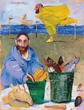 Senza titolo by Antonio Possenti, 1990, oil on panel, offered Apr 2011