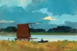 Colombara by Renato Natali, oil on panel, offered Apr 2011