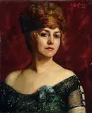 Ritratto di Euride Iacoponi by Attilio Bozino, 1920, oil on canvas, offered Apr 2011