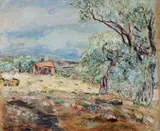 Alfredo Müller, Paesaggio, oil on canvas