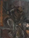 Pescatore di ceche by Mario Marcucci, 1948, oil on panel, offered Apr 2011