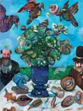 Senza titolo by Antonio Possenti, 1993, oil on canvas board, offered Apr 2011