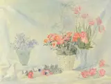 Nereo Zanco, Natura morta con fiori, 1953, oil on canvas