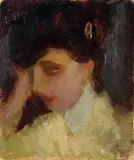Carlo Corsi, Figura, 1945, oil on cardboard applicato on panel