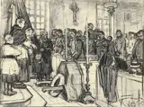 René-Xavier Prinet, Funerale, charcoal on paper