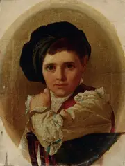 Eugenio Prati, Ritratto di fanciullo, 1875, oil on canvas
