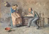 Eugenio Zampighi, La partita a carte