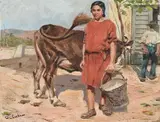 Giulio Sorbi, Contadina, oil on panel