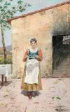 Giulio Sorbi, Osteria, oil on panel