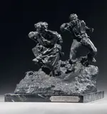 Leonardo Bistolfi, I contadini, scultura in bronze