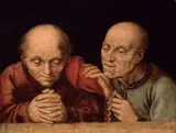 Quentin Massys, Due uomini con il rosario, oil on panel