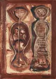 Idoli by Massimo Campigli, 1956, oil on canvas, offered Nov 2010