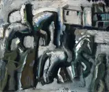 Cavalieri by Mario Sironi, 1953, oil on canvas, offered Nov 2010
