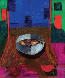Bruno Cassinari, Frutti, 1976, oil on canvas