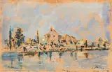 Riva di Mazzorbo by Filippo de Pisis, 1947, oil on panel, offered Nov 2010