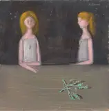 Due donne by Antonio Bueno, 1974, oil on faesite, offered Nov 2010
