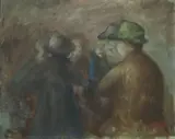 Uomini seduti by Ottone Rosai, 1944, oil on canvas, offered Nov 2010