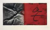 Antoni Tàpies, Negre i vermell, 1982, etching on paper