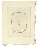 Lucio Fontana, Concetto spaziale, engraving on paper
