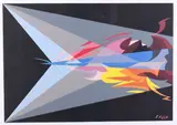 Giacomo Balla, Scienza contro Oscurantismo, screenprint a colori