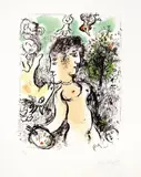 Marc Chagall, Nu au Visage double, 1983, lithograph a colori