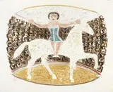 Massimo Campigli, La cavallerizza, 1954, lithograph a colori