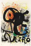 Manifesto per l'esposizione «Sculptures et céramiques» by Joan Miró, 1973, lithograph a colori, offered Nov 2010