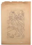 Gino Severini, Studio di composizione, pencil on paper