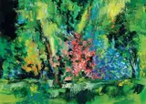 Mauro Capitani, Maggio nel giardino di Lucrezia, 2008, oil on canvas applicata on panel