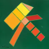 Achille Perilli, Sciame, 2004, oil on canvas