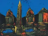 Piazza del Popolo by Tano Festa, 1986, acrylic on canvas, offered Nov 2010