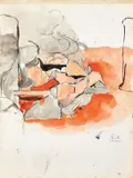 Graham Sutherland, Senza titolo, watercolour and pencil on paper