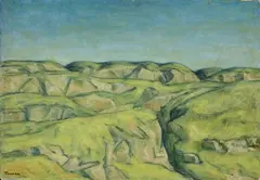 Paesaggio by Fiorenzo Tomea, oil on cardboard, offered Nov 2010