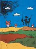Senza titolo by Tano Festa, 1973, enamel on canvas, offered Nov 2010