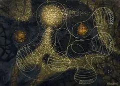 Fulvio Pendini, Costellazione, oil on canvas