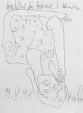 Senza titolo by Georg Baselitz, 1998, biro on paper, offered Nov 2010