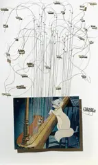 La musique by Christian Tobas, 1975, Assemblaggio in teca di legno, offered Nov 2010