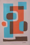Léon Gischia, Composizione, 1971, oil on canvas