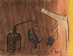 Senza titolo by Wifredo Lam, 1972, oil on canvas, offered Nov 2010