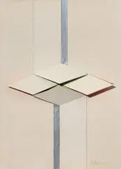 Superficie riflessa by Italo Primi, 1970, mixed media on paper applicata on panel, offered Nov 2010