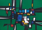 Roberto Crippa, Senza titolo, 1951, oil on canvas