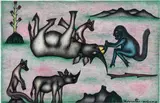 Kivuthi Mbuno, Senza titolo, 1997, pastelli on paper