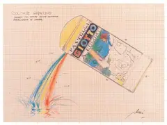 Colore liquido by Fabrizio Plessi, 1970, mixed media on paper, offered Nov 2010