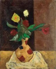 Vaso di fiori by Filippo Marignoli, oil on canvas, offered Oct 2010