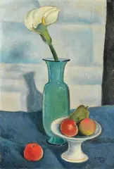 Natura morta by Giovanni Zannacchini, 1933, oil on cardboard, offered Oct 2010