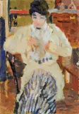 Carlo Corsi, Belle Epoque (Lettura), oil on cardboard