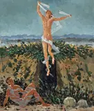 Giovanni Colacicchi, Resurrezione, 1949, oil on compensato